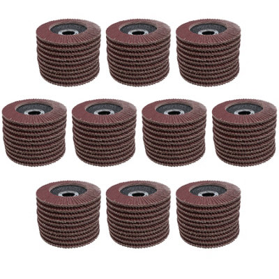 100 x Flap Discs 80 Grit Angle Grinder 4.5" (115mm) Flat Sanding Grinding