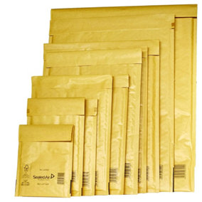 100 x Gold Mail Lite B/00 (120 x 210mm) Padded Postal Bubble Lined Envelopes