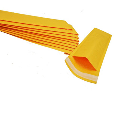 100 x Gold Padded 535mm x 180mm Bubble Lined Number Plate Envelope Mailers