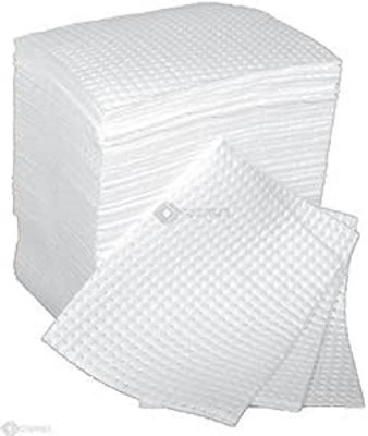 100 x Heavyweight Bonded and Perforated Oil Only Absorbent Pads Boxed