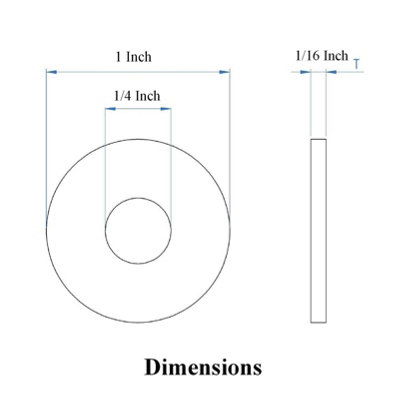 100 x Imperial SAE Steel Backing Washers for 1/4" Blind Pop Rivets Size: 1/4" x 1"