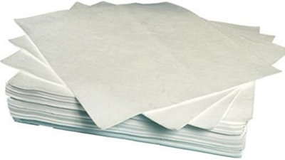 100 X Medium Weight Un-Bonded Oil Only Absorbent Pads Poly-Wrapped