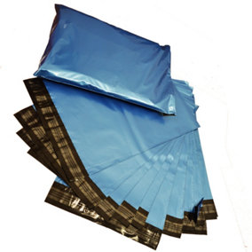 100 x Metallic Blue 10x14" (245x345mm) Self Adhesive Tear Resistant Postage Mailing Bags