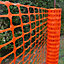 100 x Meters Orange Plastic Barrier Safety Mesh Fence 110gsm