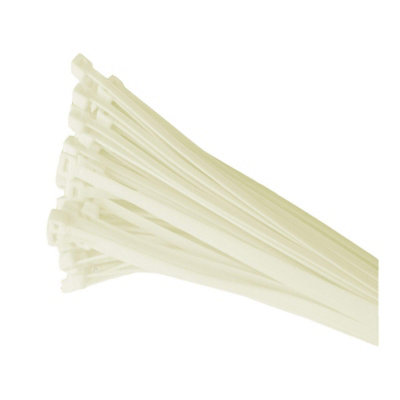 100 x Natural Nylon Cable Ties 200 x 4.8mm / Extra Strong Zip Tie Wraps