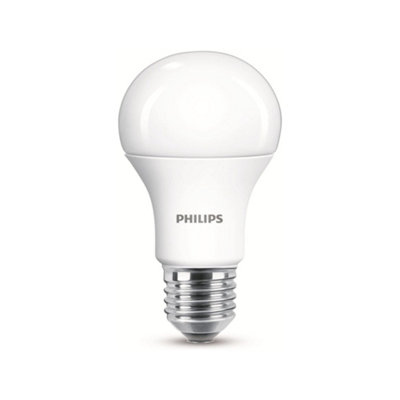 100 x Philips LED Frosted E27 Edison Screw 75w Warm White Light Bulb ...