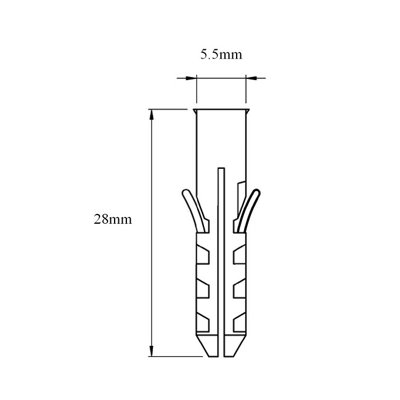 100 x Red Wall Raw Plugs Expansion Fixings - 3