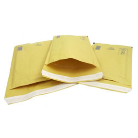 100 x Size 1 (100 x 165mm) Arofol Classic Gold Bubble Lined Envelopes Bags