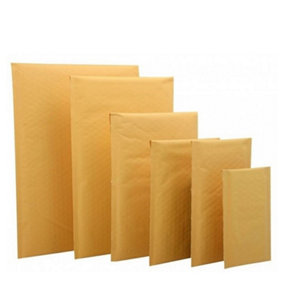 100 x Size 1 (90x145mm) Gold Padded Bubble Envelopes A7 Jewellery