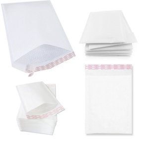 100 x Size 1 (90x145mm) White Padded Bubble Envelopes A7 Jewellery