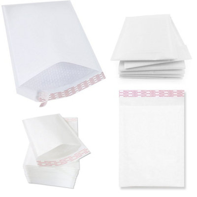 100 x Size 2 (115x195mm) White Padded Bubble Envelopes A6 Floppy Disks