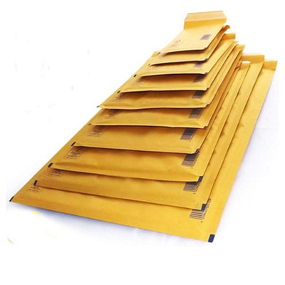 100 x Size 5 (220 x 265mm) Arofol Classic Gold Bubble Lined Envelopes Bags
