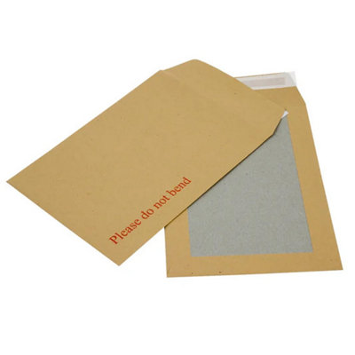 100 x Strong Manilla Brown Board Backed Envelopes C4
