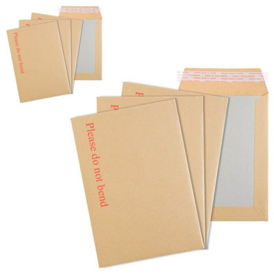 100 x Strong Manilla Brown Board Backed Envelopes C5