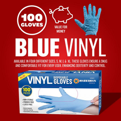 100 X Vinyl Disposable Gloves - 3
