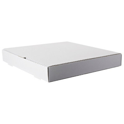 100 x White 14" (14.5 x 14.5 x 2") Takeaway Slim Postage