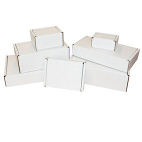 100 x White 17 x 13 x 6" (431x330x152mm) Packing Shipping Mailing Postal Strong Single Wall Die Cut Boxes