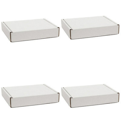 100 x White Small Single Wall Die Cut Packing Shipping Boxes C6