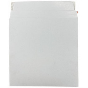 100 x White Strong 340x340mm Board Peel & Seal 13 Inch Record Mailer Envelopes
