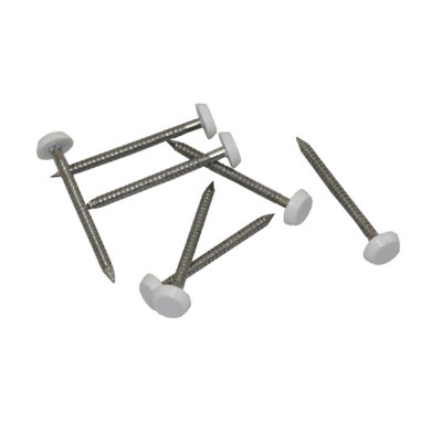 Brown Poly Top Pins 1000 X Brown UPVC Plastic Headed Poly Top Pins - 30mm Length, Stainless Steel, UV Resistant Fascia Fixings UPVC Plastic Headed Pins