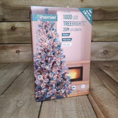 1000 LED 25m Indoor Outdoor Christmas Multi Function Mains Operated ...