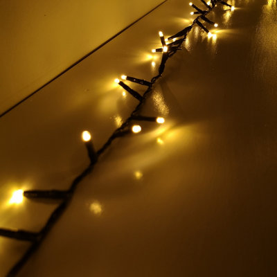 1000 LED 25m Premier TreeBrights Indoor Outdoor Christmas Multi Function Mains Operated String Lights with Timer in Vintage Gold - 5
