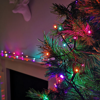 1000 LED 80m Premier SupaBrights Indoor Outdoor Christmas Multi Function Mains Operated String Lights with Timer in Rainbow