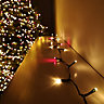 1000 LED 80m Premier SupaBrights Indoor Outdoor Christmas Multi Function Mains Operated String Lights with Timer in Red & Gold