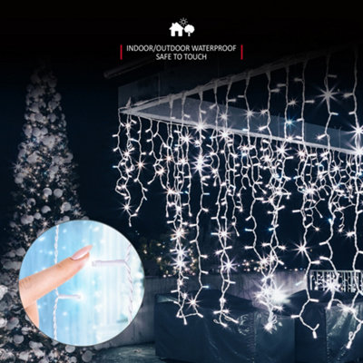1000 LED Icicle Lights 30M Indoor/Outdoor Christmas Lights with White Cable - Cool White - 4