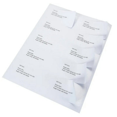1000 Sheets 1 Per Sheet A4 Address Labels Easy Peel For Printers & Office Use