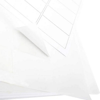 1000 Sheets of A4 Plain White Self Adhesive Blank Address Shipping Labels (14 Address Labels Per Sheet)