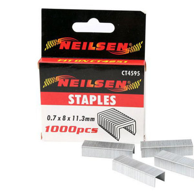 1000 Staples  0.7 X 8 X 11.3mm  (CT4595)