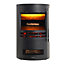 1000 W / 2000 W Black Electric Stove Freestanding Fire Fireplace with 3D Log Flames Effect