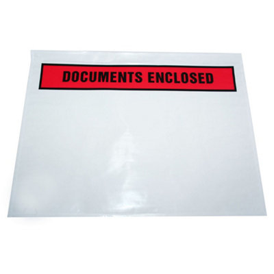 1000 x A7 Printed (100 x 112mm) Document Enclosed Wallets