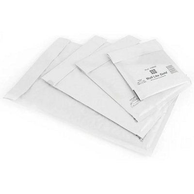 1000 x B/00 (120 x 210mm) Mail Lite White Padded Bubble Lined Postage Mailing Envelopes
