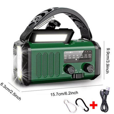 2025 Wind Up Solar Radio Digital Hand Crank Radio 5000mah Battery Radio Portable Survival Emergency Radio Am/fm Wind-up Radio | SE