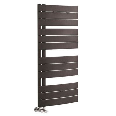 Dezine Sail 1080 X 500mm Anthracite Towel Rail from B&Q