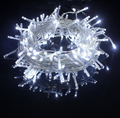 1000Cool White LED Clear Cable Multi Fun String Lights-100m
