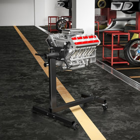 1000lbs Black Steel Rotating Folding Engine Stand with 4 casters