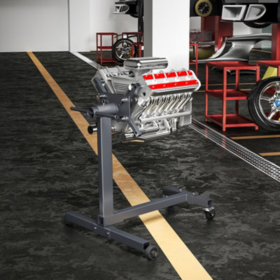 1000lbs Dark Grey Steel Rotating Folding Engine Stand with 4 casters ...