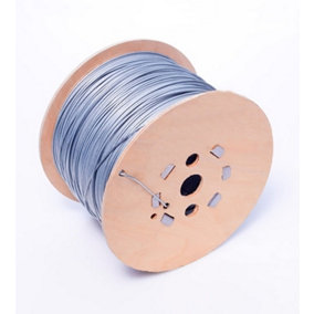 1000m roll of 2mm Diameter Galvanised Mild Steel line or Straining Wire in a Handy Spool