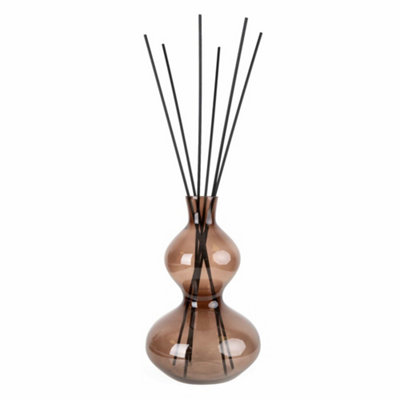 1000ml Reed Diffuser Wavy Glass - Smokey Black