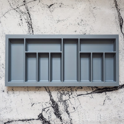 1000mm Grey Cutlery Tray for Blum Legrabox Drawer DIY at B&Q