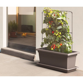 1000mm Magnus Planter, Trough Flowerpot - Self-watering Mobile Living Wall Kit - W98 D38 H39, 110L - Self-watering - Anthracite
