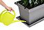 1000mm Magnus Planter, Trough Flowerpot - Self-watering Mobile Living Wall Kit - W98 D38 H39, 110L - Self-watering - Stone Grey