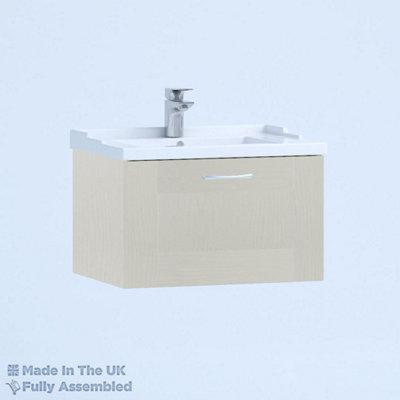 1000mm Traditional 1 Drawer Wall Hung Bathroom Vanity Basin Unit (Fully Assembled) - Cambridge Solid Wood Light Grey Price Comparisons | Compare The Build