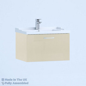 1000mm Traditional 1 Drawer Wall Hung Bathroom Vanity Basin Unit (Fully Assembled) - Cambridge Solid Wood Mussel