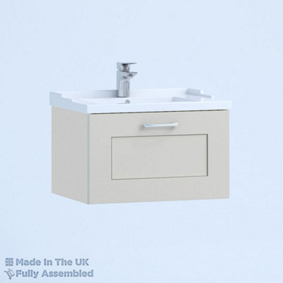 1000mm Traditional 1 Drawer Wall Hung Bathroom Vanity Basin Unit (Fully Assembled) - Oxford Matt Light Grey Price Comparisons | Compare The Build