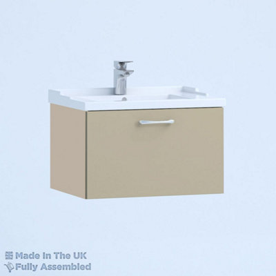 1000mm Traditional 1 Drawer Wall Hung Bathroom Vanity Basin Unit (Fully Assembled) - Vivo Gloss Cashmere Price Comparisons | Compare The Build