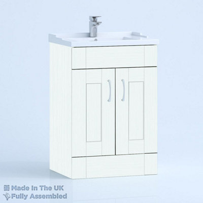1000mm Traditional 2 Door Floor Standing Bathroom Vanity Basin Unit (Fully Assembled) - Cambridge Solid Wood Ivory Price Comparisons | Compare The Build